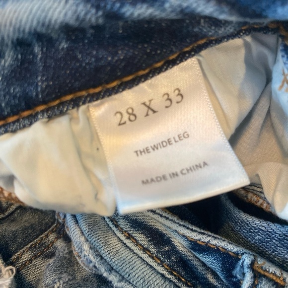 Willow & Root Wide Leg Distressed Jeans Size 28 - Picture 6 of 7